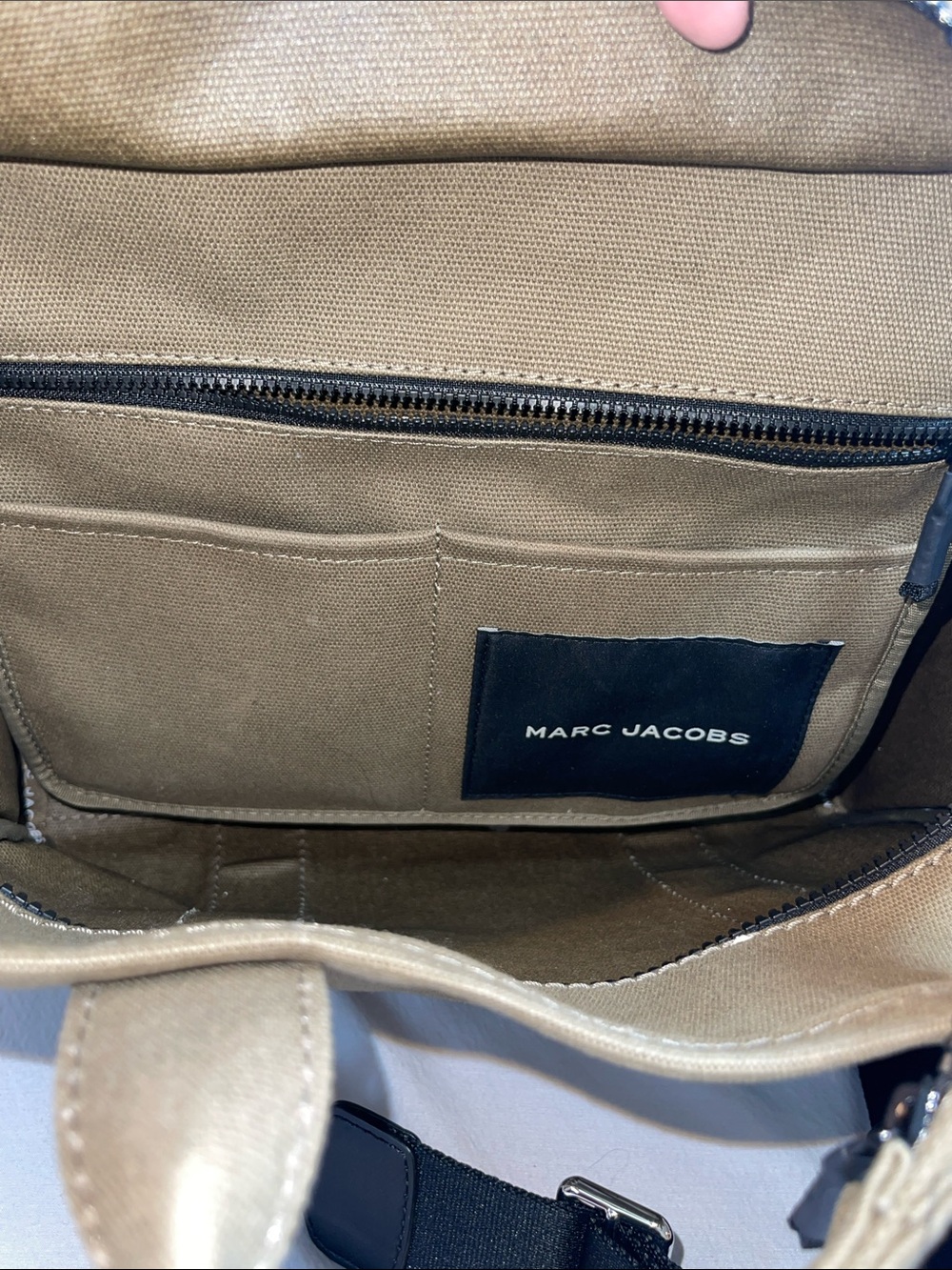 Marc Jacobs The Tote Bag Medium Canvas Tote Crossbody Khaki/Olive - Picture 6 of 8